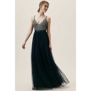 bhldn avery dress in midnight